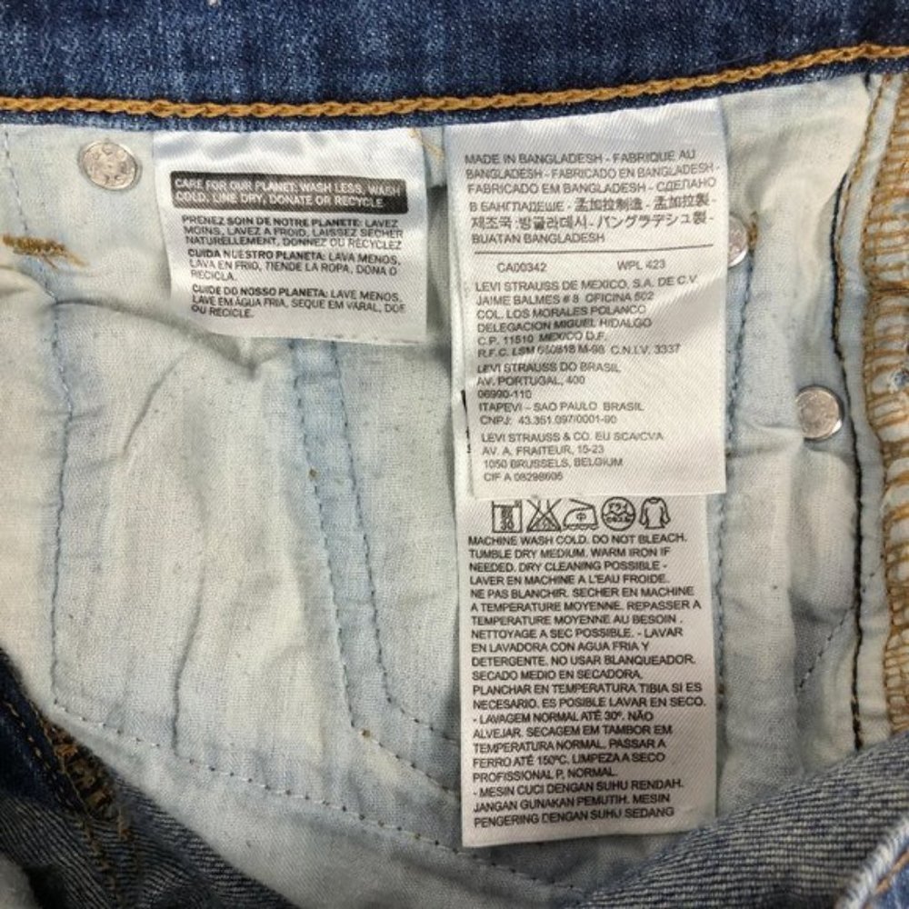 Levi's Dark Wash Folded Cuff Shorts - Picture 5 of 5